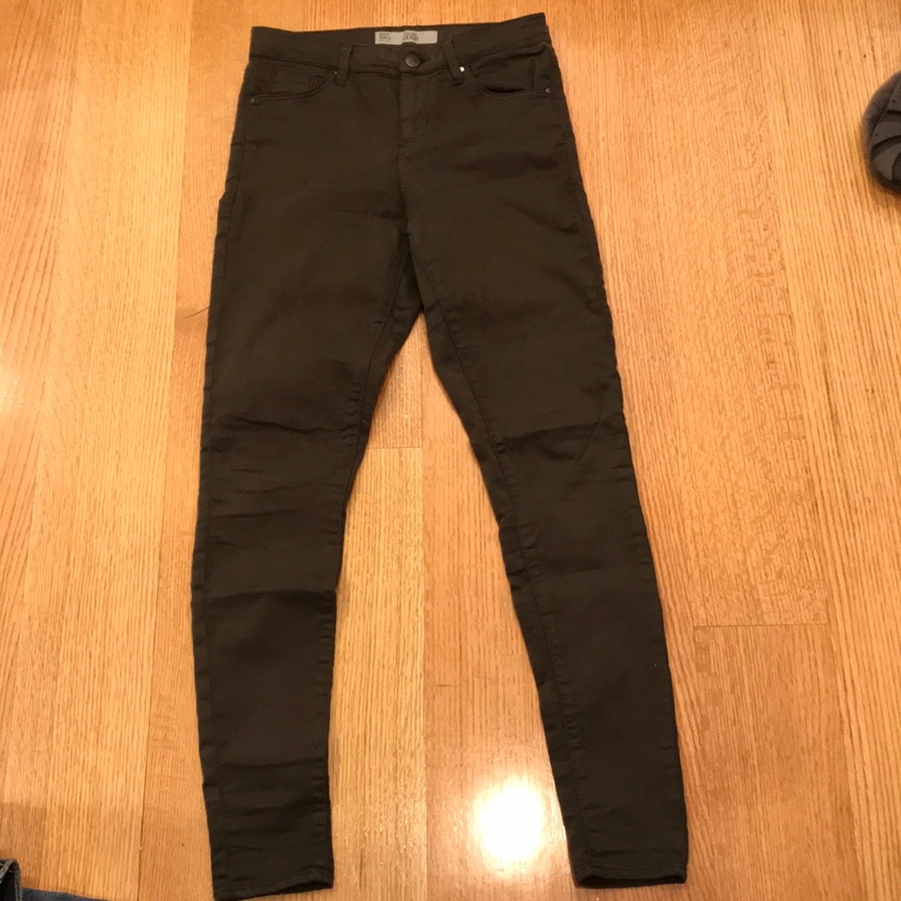 TOPSHOP OLIVE GREEN SKINNY JEANS